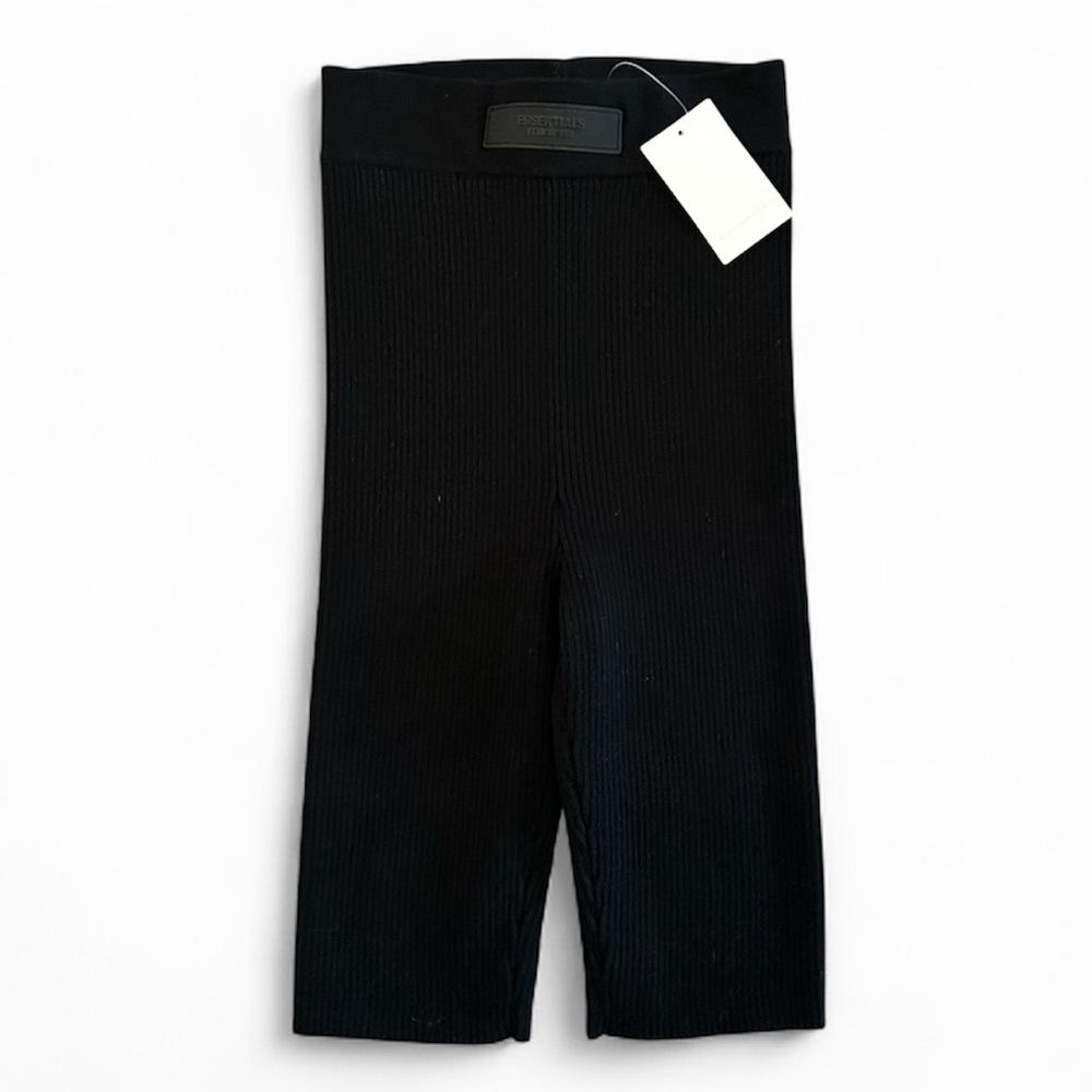 Essentials Fear OF God Black Knit Biker Shorts Size Small Nwt